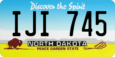 ND license plate IJI745