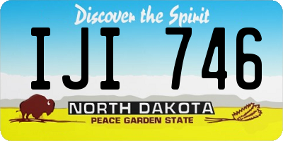 ND license plate IJI746