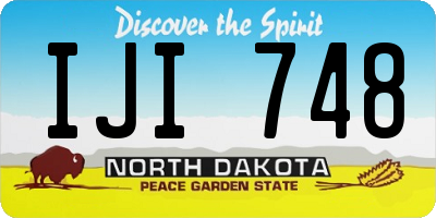 ND license plate IJI748