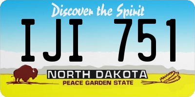 ND license plate IJI751