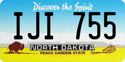 ND license plate IJI755