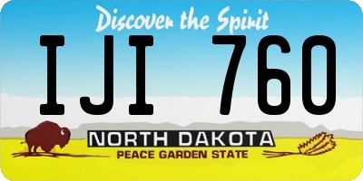 ND license plate IJI760
