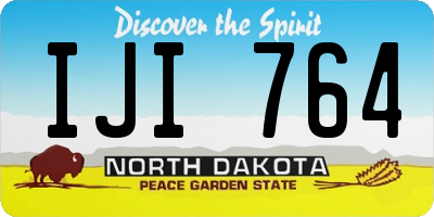 ND license plate IJI764