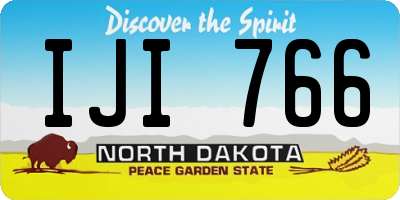ND license plate IJI766