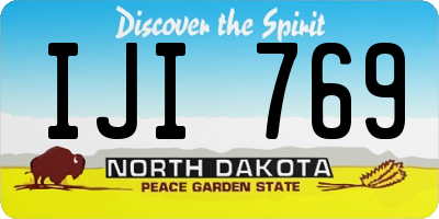 ND license plate IJI769