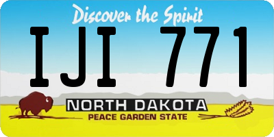ND license plate IJI771