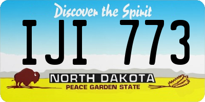 ND license plate IJI773