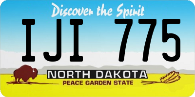 ND license plate IJI775