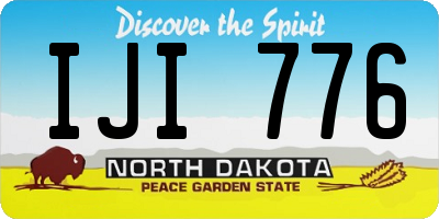 ND license plate IJI776