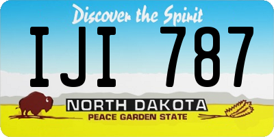 ND license plate IJI787