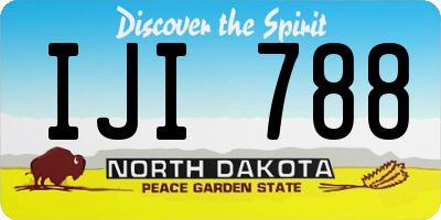 ND license plate IJI788