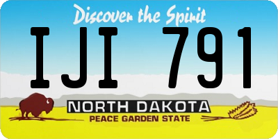 ND license plate IJI791