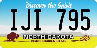 ND license plate IJI795