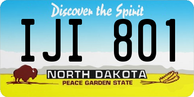 ND license plate IJI801