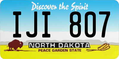 ND license plate IJI807