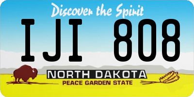 ND license plate IJI808