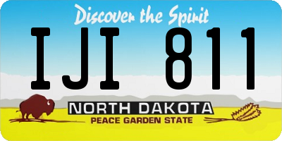 ND license plate IJI811