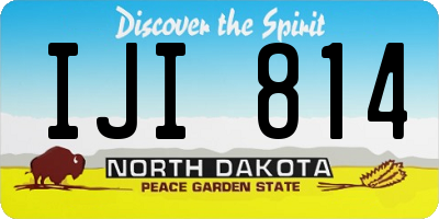 ND license plate IJI814