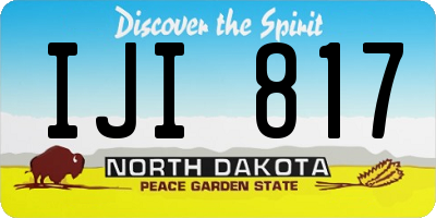 ND license plate IJI817