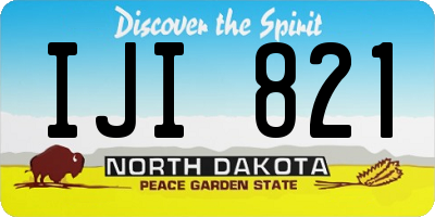ND license plate IJI821