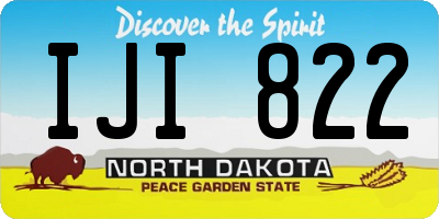 ND license plate IJI822