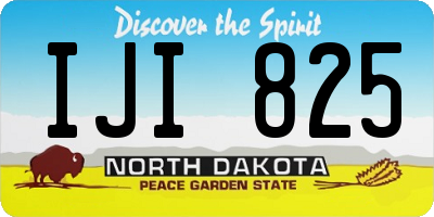 ND license plate IJI825