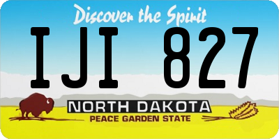 ND license plate IJI827