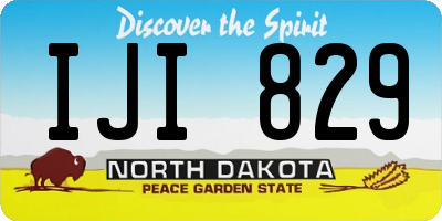 ND license plate IJI829