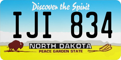 ND license plate IJI834