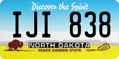 ND license plate IJI838