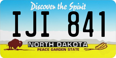 ND license plate IJI841