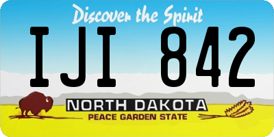 ND license plate IJI842