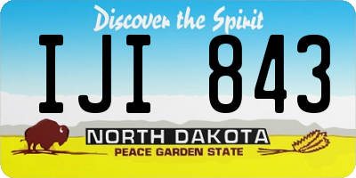ND license plate IJI843