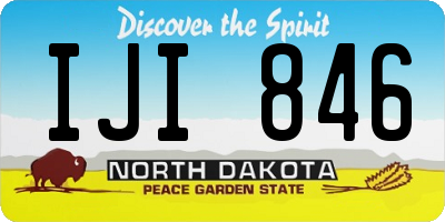 ND license plate IJI846