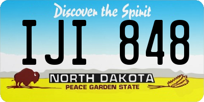 ND license plate IJI848
