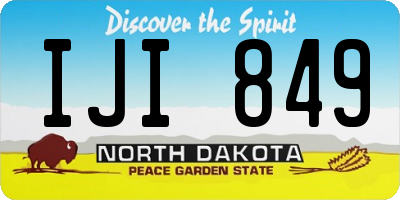 ND license plate IJI849