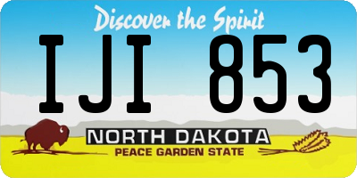 ND license plate IJI853