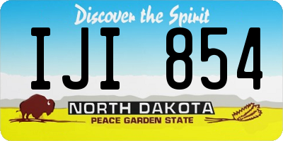 ND license plate IJI854