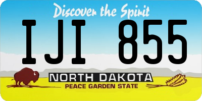 ND license plate IJI855