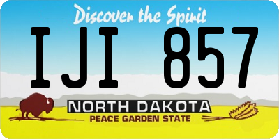 ND license plate IJI857