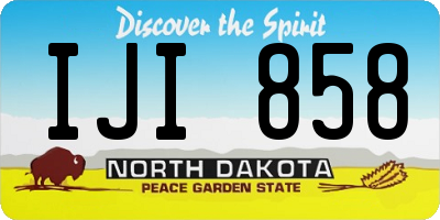 ND license plate IJI858