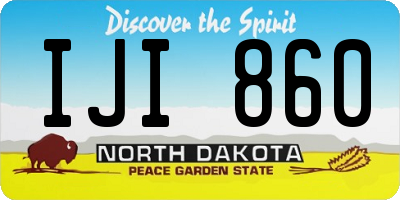 ND license plate IJI860