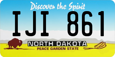 ND license plate IJI861