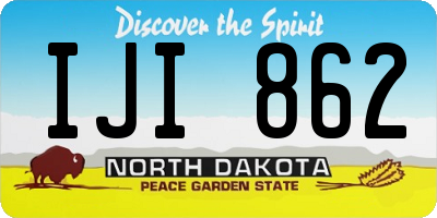 ND license plate IJI862