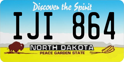 ND license plate IJI864
