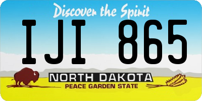ND license plate IJI865