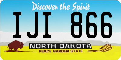 ND license plate IJI866