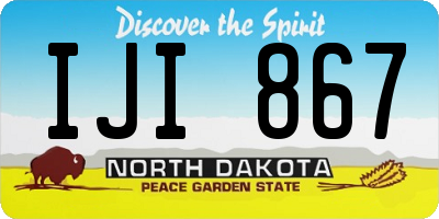 ND license plate IJI867
