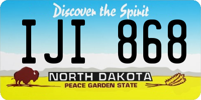 ND license plate IJI868