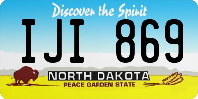 ND license plate IJI869